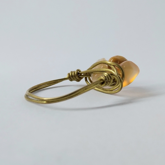 Beautiful Earthy Gems Handmade Twisted Gold Ring Size 9.25 **read description** - Picture 3 of 4